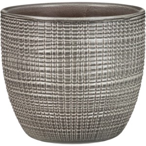 Scheurich Übertopf 866 Pimienta, Ø 14 cm, aus Keramik mit Textur-Muster.