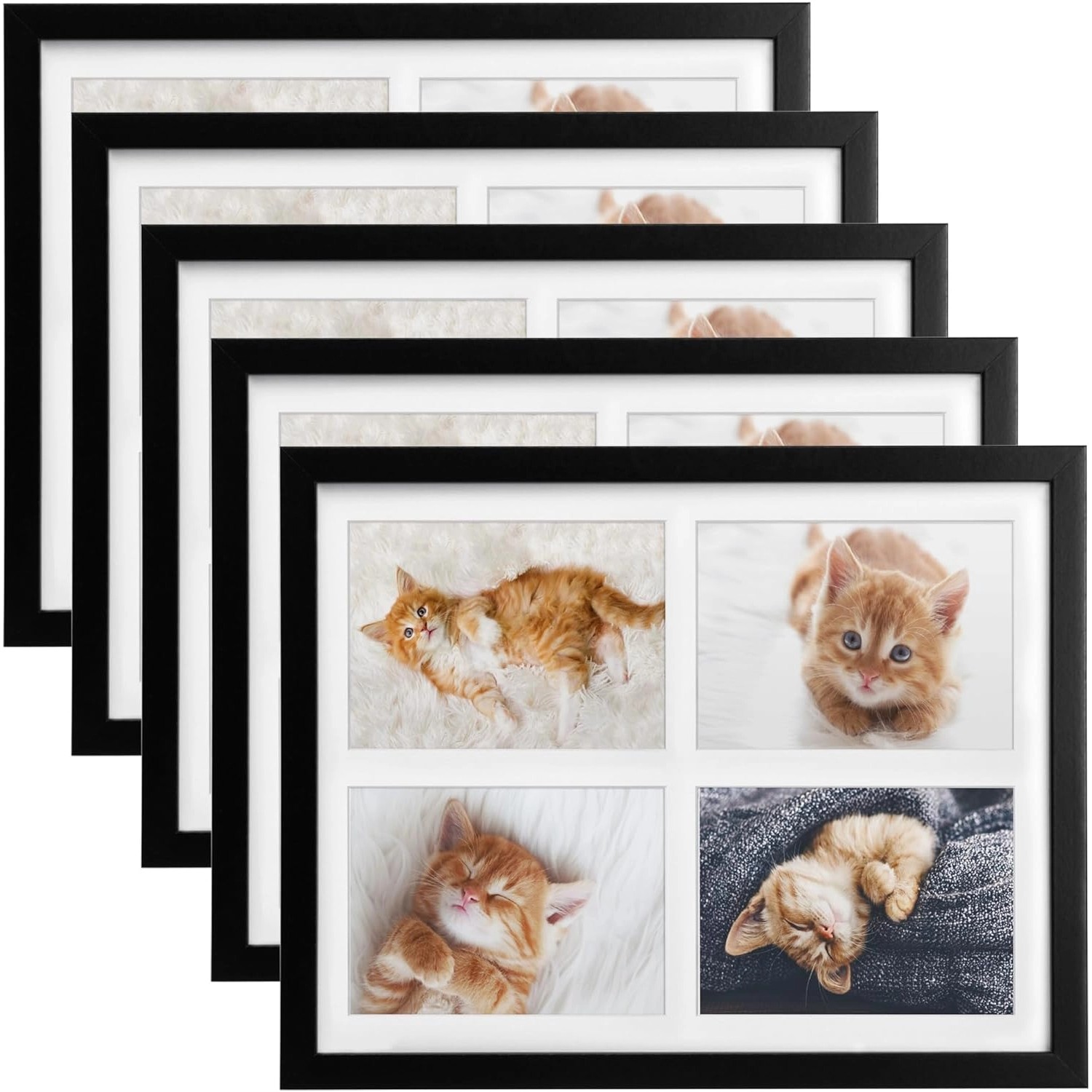 Bomoe Galeria Bilderrahmen 4 Bilder 10x15cm Schwarz 5tlg günstig online kaufen