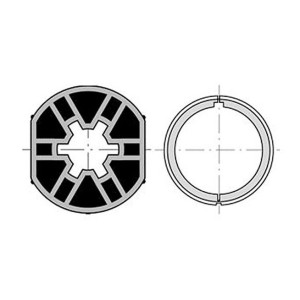 Somfy Adapterset für LS40 Motoren, zur Befestigung an Rundwellen mit 40 mm Durchmesser.