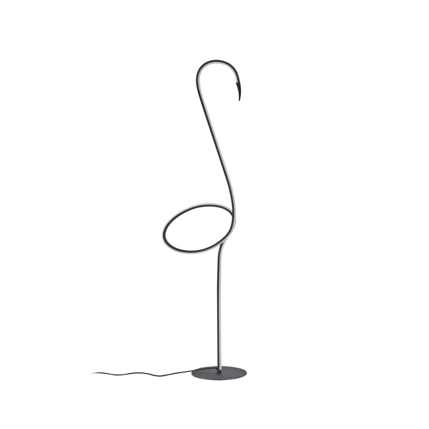 Lindby LED Stehlampe Pajaro 10030943 Dimmbar Modern in Schwarz aus Metall 1-flammig Wohnzimmerleuchte