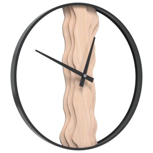 vidaXL Wanduhr Braun Ø35 cm Eisen und Eichenholz 4008397