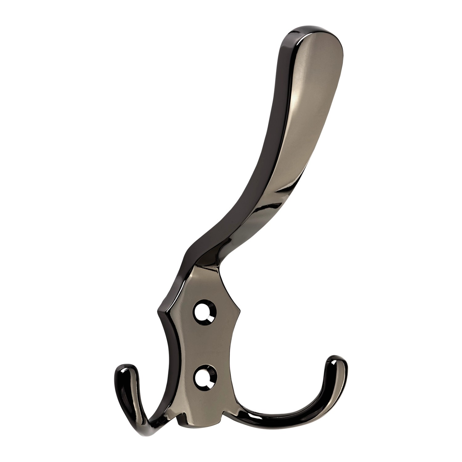 SOTECH Garderobenhaken LENA 2 Fach Lang Chrom Dunkel