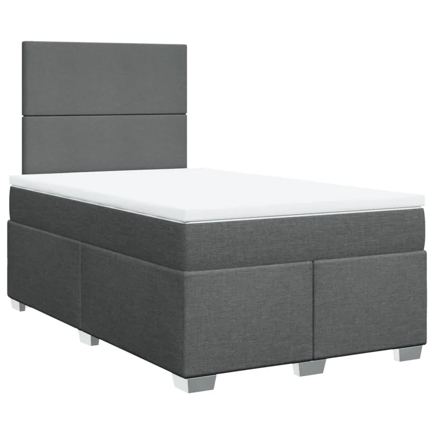 vidaXL Boxspringbett mit Matratze Dunkelgrau 120x200 cm Stoff 3292749 günstig online kaufen