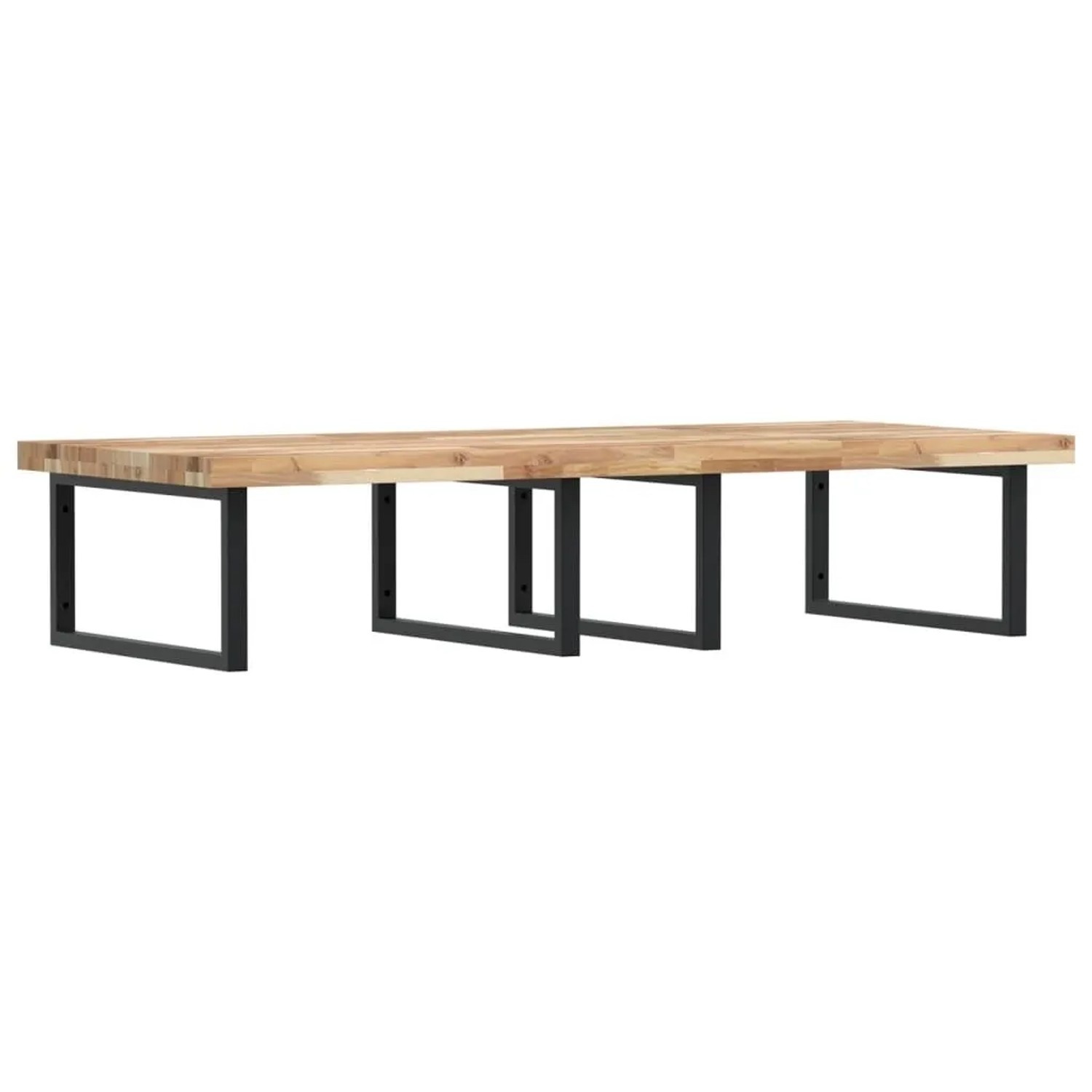 vidaXL Waschbeckenregal Wandmontage Stahl und Akazienholz 3302913