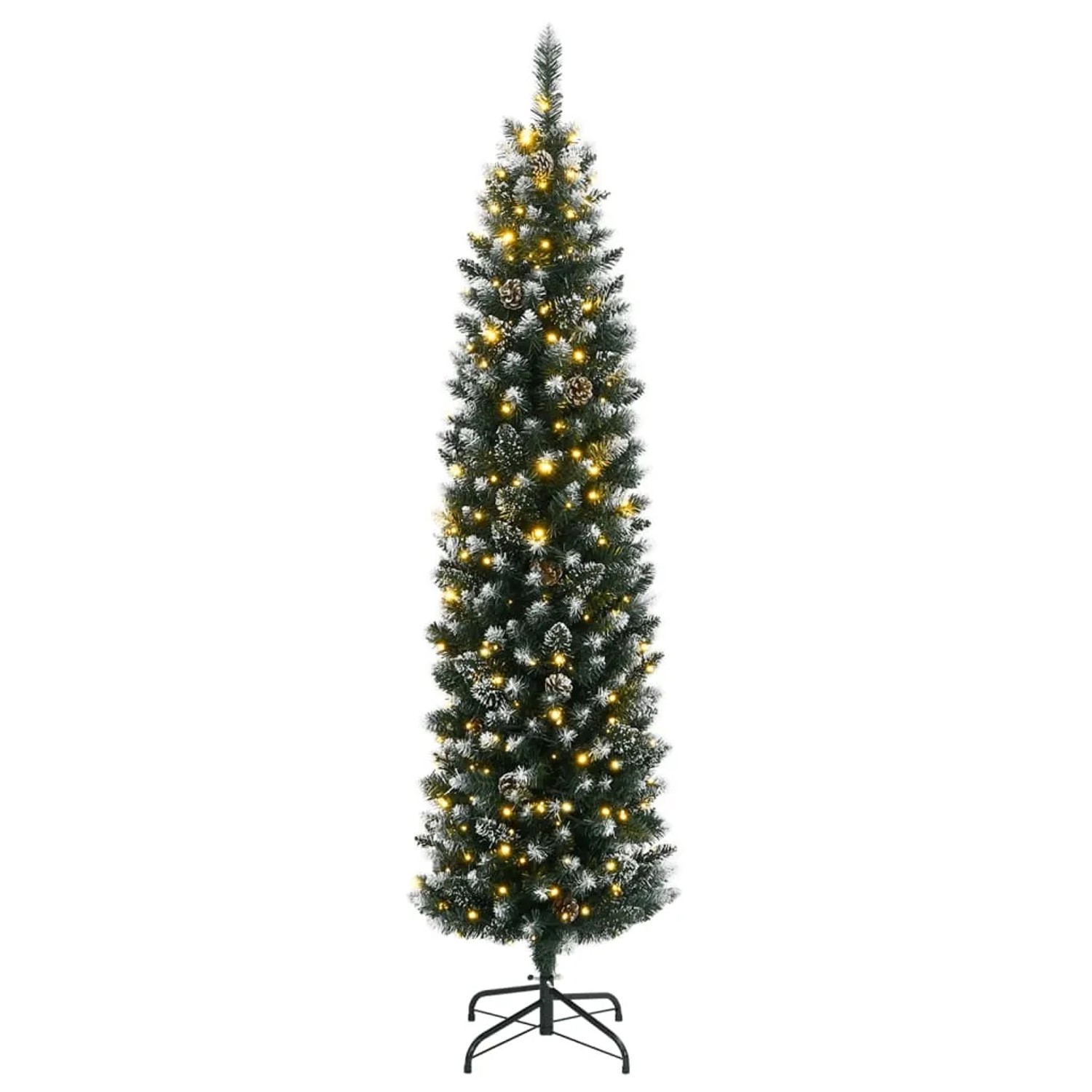 vidaXL Künstlicher Weihnachtsbaum Schlank 300 LEDs 180 cm 3315780
