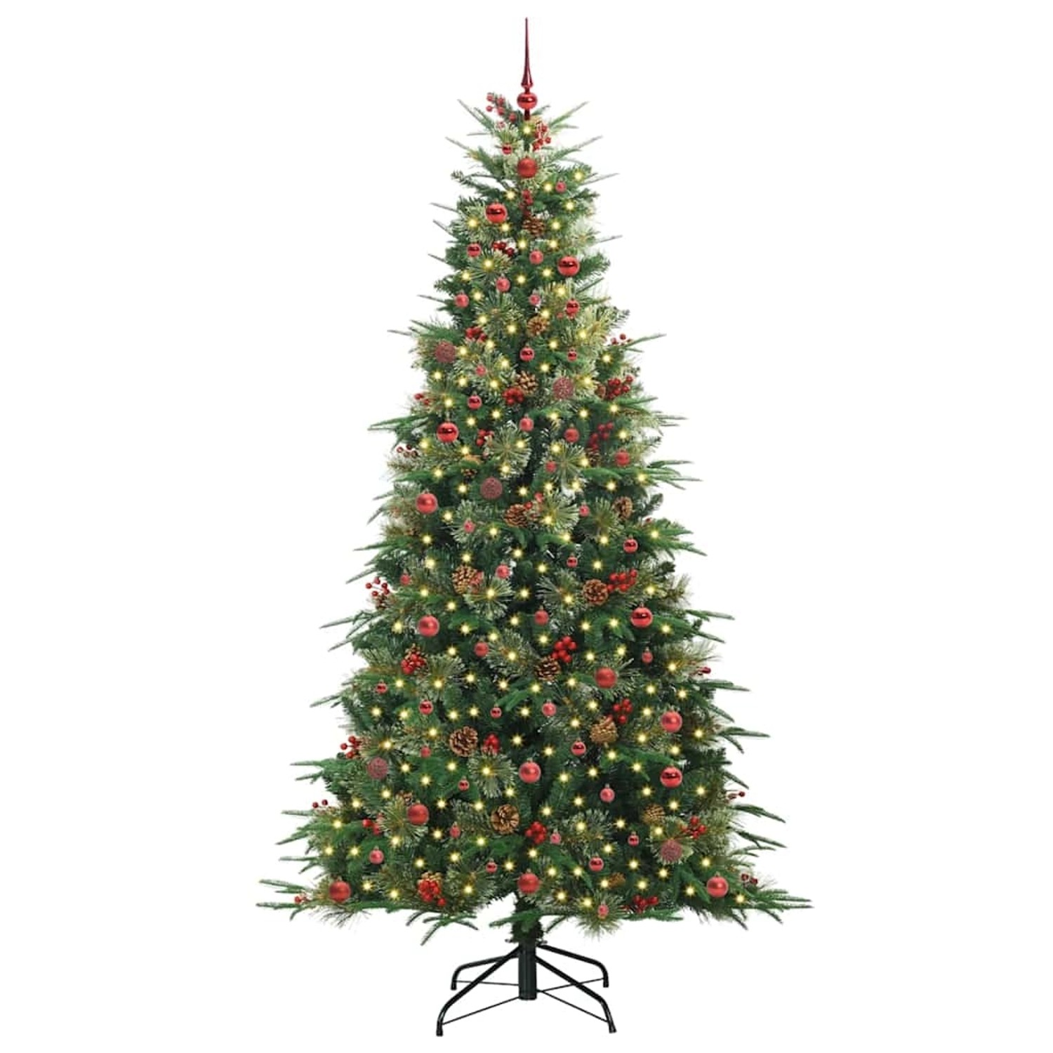 vidaXL Künstlicher Klappbarer Weihnachtsbaum Grün 240 cm PE und PVC 3397445