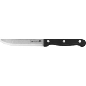 Steak- und Pizzamesser FMprofessional, 21 cm, schwarz-matt, mit Wellenschliff.