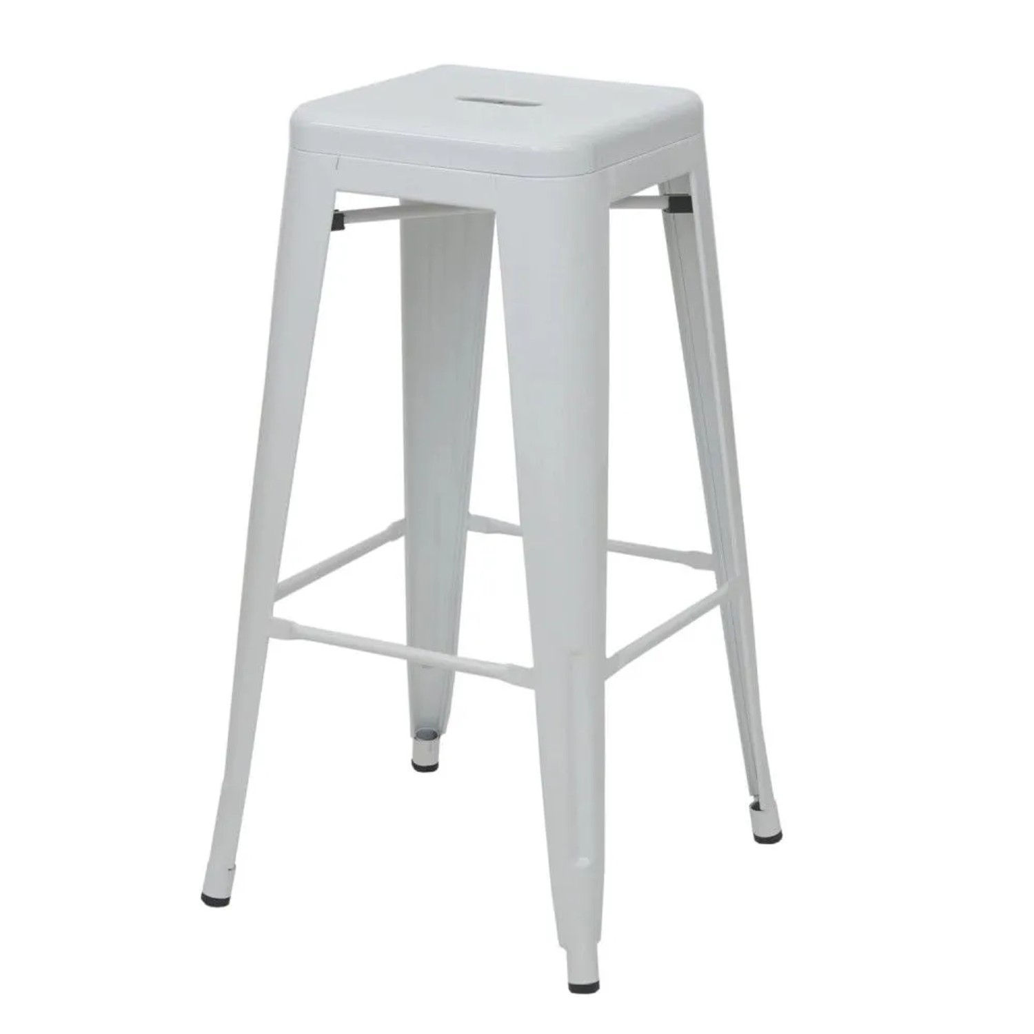 MCW Barhocker A73 Metall Stapelbar Weiß