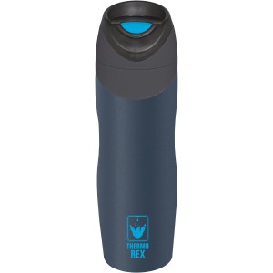 Dunkelblauer Thermo Rex Isolierbecher, 450 ml, für unterwegs.