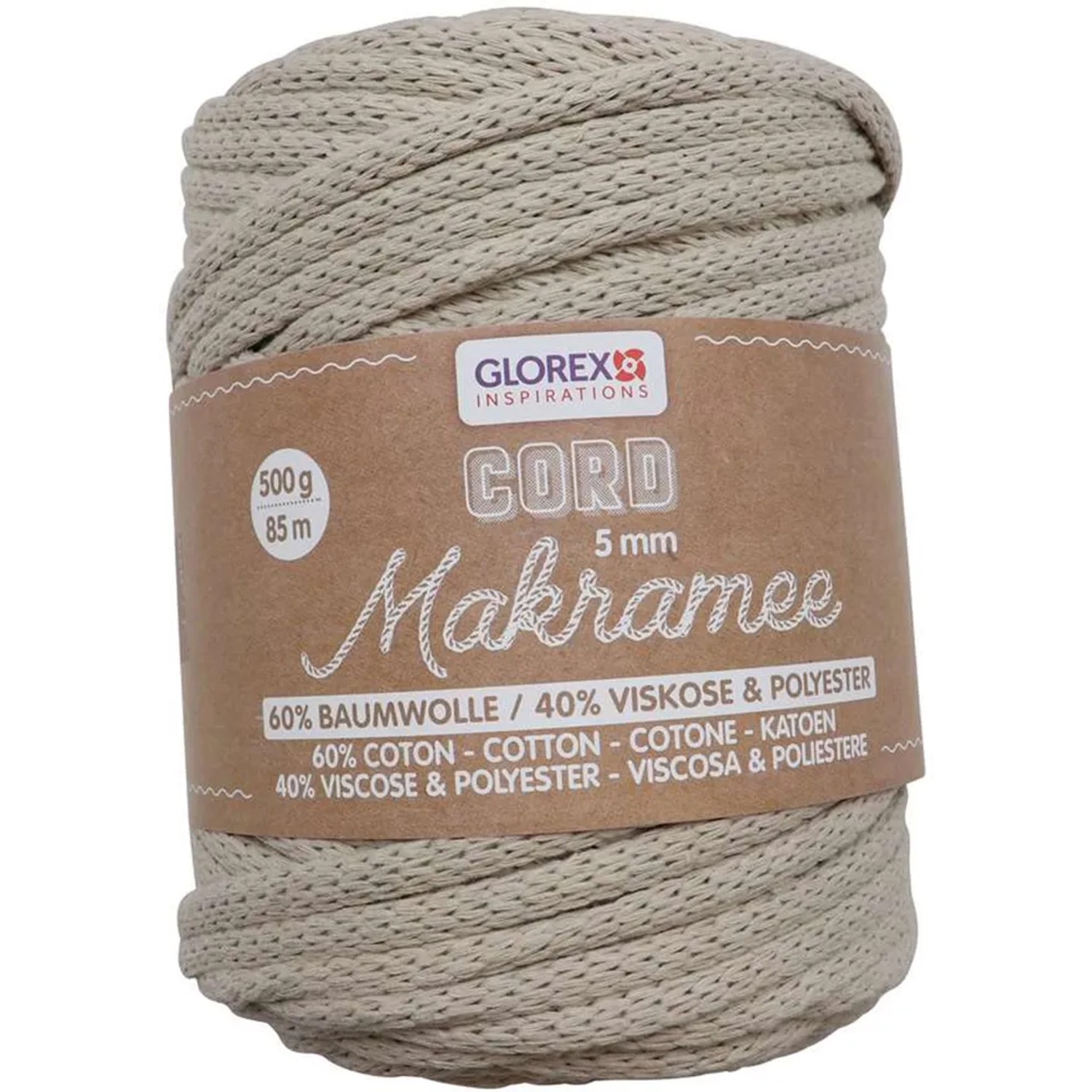 GLOREX Makramee-Garn Neon Gelb 2 Mm – 100% Baumwolle, 250 G / 225 M, Für Häkeln, Stricken & Makramee