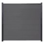 GartenLand WPC Zaun Set XL Ameland, 180x180 cm, schiefergrau. Sichtschutz Steckzaun ohne Pfosten.