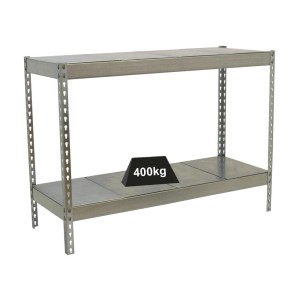 Verzinktes PROREGAL Schwerlastregal Mini Metal Yeti, 90x150x45 cm, Fachlast 400 kg.