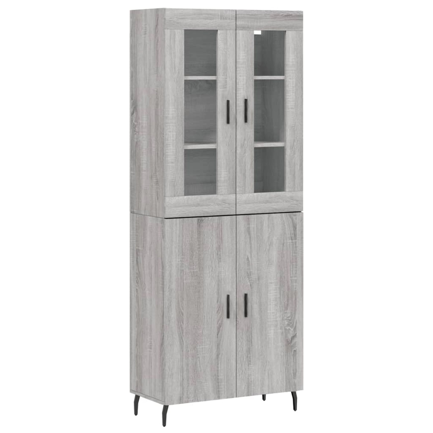vidaXL Highboard Grau Sonoma 69,5x34x180 cm Holzwerkstoff 3198231 günstig online kaufen