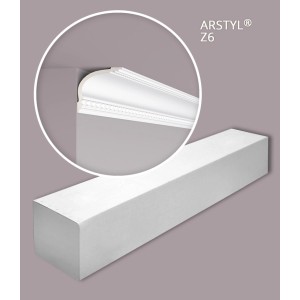 NOEL & MARQUET ARSTYL Z6 Eckleisten Set, 14 Stuckleisten (28 m), Polyurethan, weiß, für den Innenbereich.