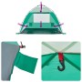 vidaXL Strandzelt 2 Personen Seegrün Quick Release Wasserdicht 4005300_12