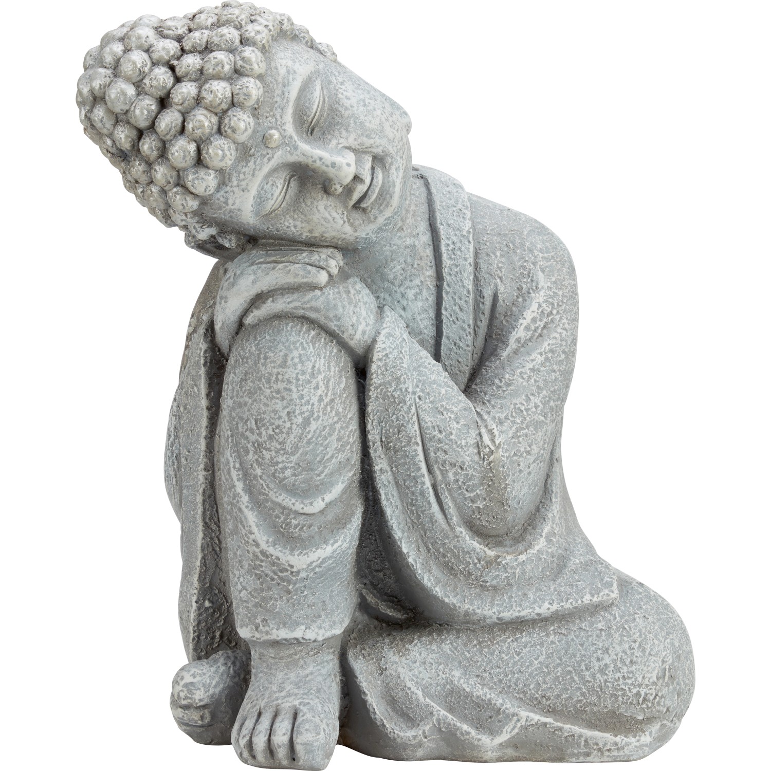 Deko-Figur Buddha Sitzend Magnesia 28,5 cm x 19,5 cm x 35 cm Grau günstig online kaufen