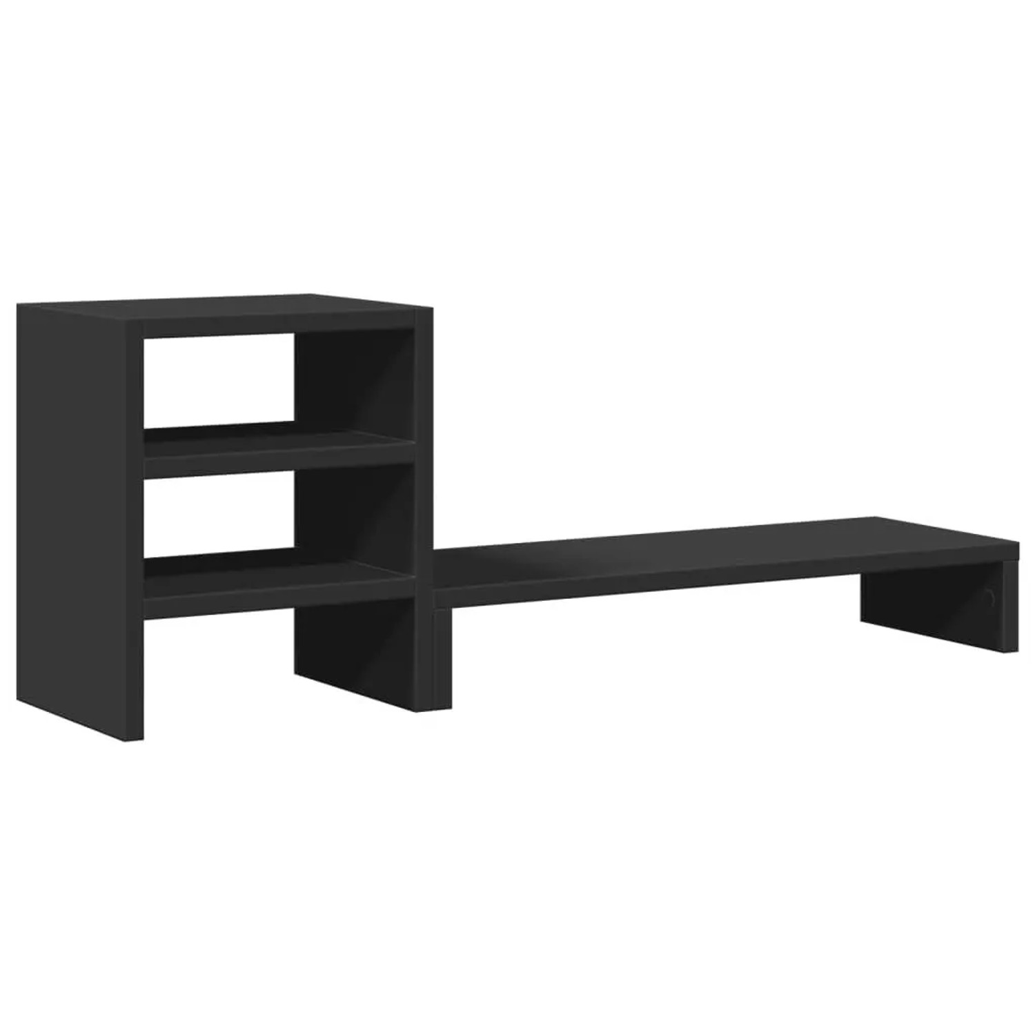 vidaXL Monitorständer mit Schreibtisch-Organizer Schwarz Holzwerkstoff 854734