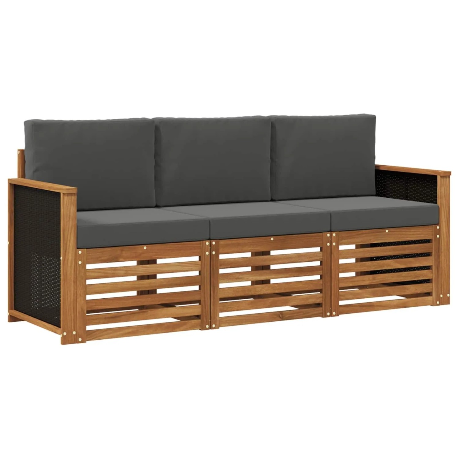 vidaXL Sofagarnituren mit Kissen 3 Stk Massivholz Akazie 3383953