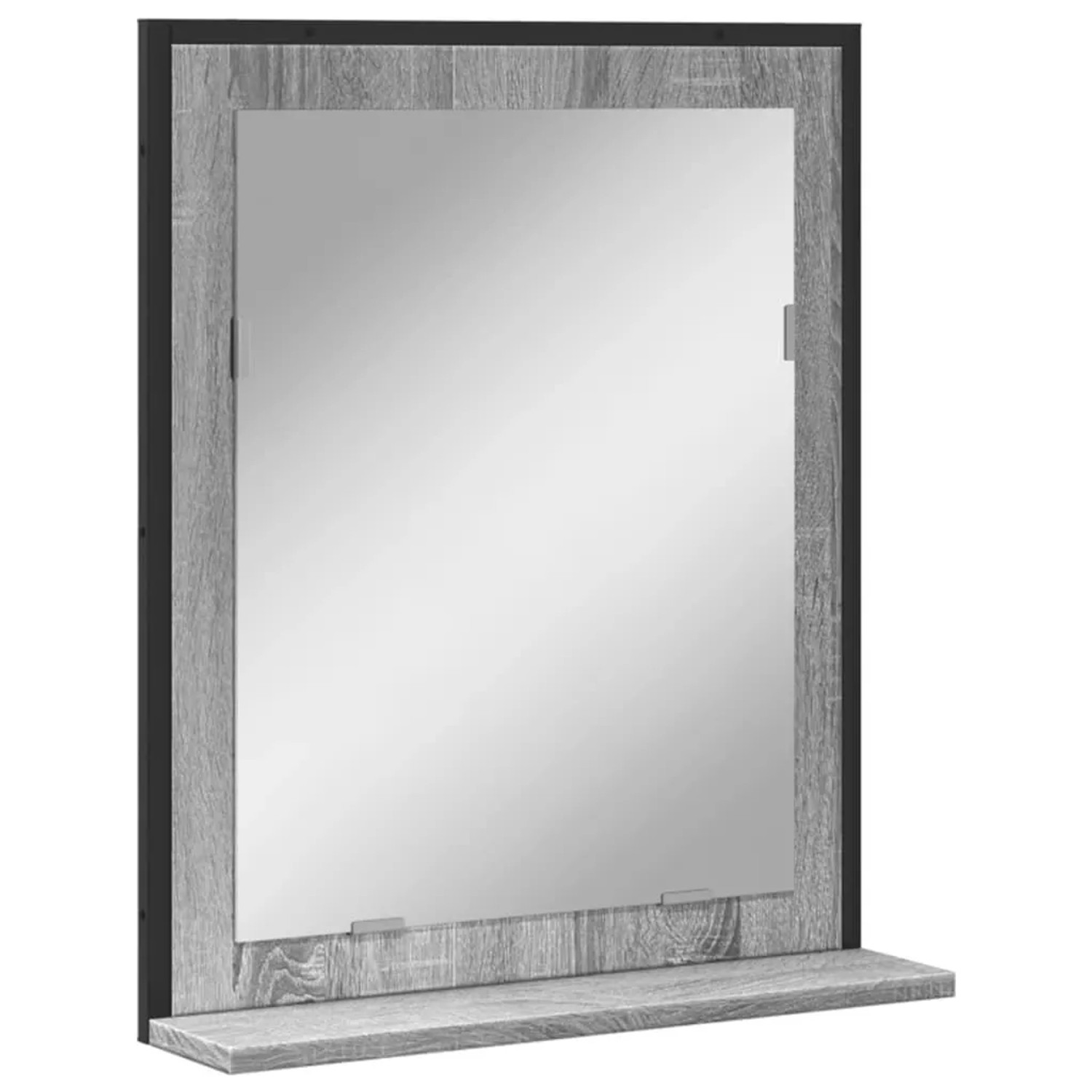 vidaXL Badspiegel mit Ablage Grau Sonoma 50x12x60 cm Holzwerkstoff 842419