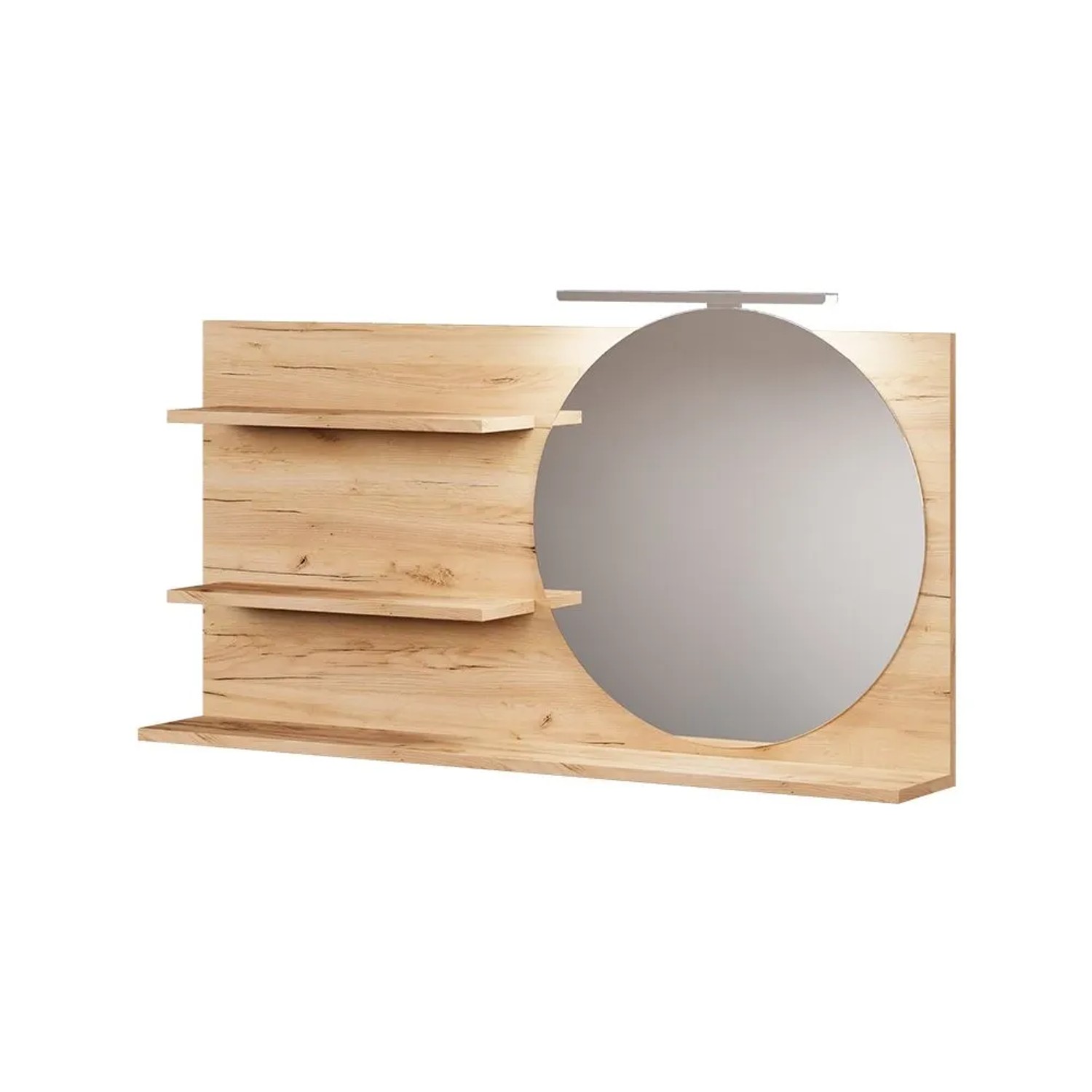 Vicco Spiegelregal Avena Eiche 100 x 50 mit 3 Offenen Fächern Art Nr 58564