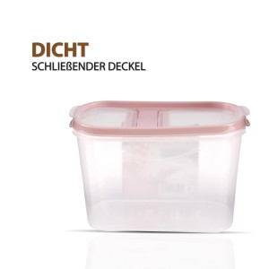 Bestlivings Frischhaltebox Schüttdose, 1,4L, 8er Pack, Altrose. Vorratsdose aus Kunststoff mit dichtem Deckel.