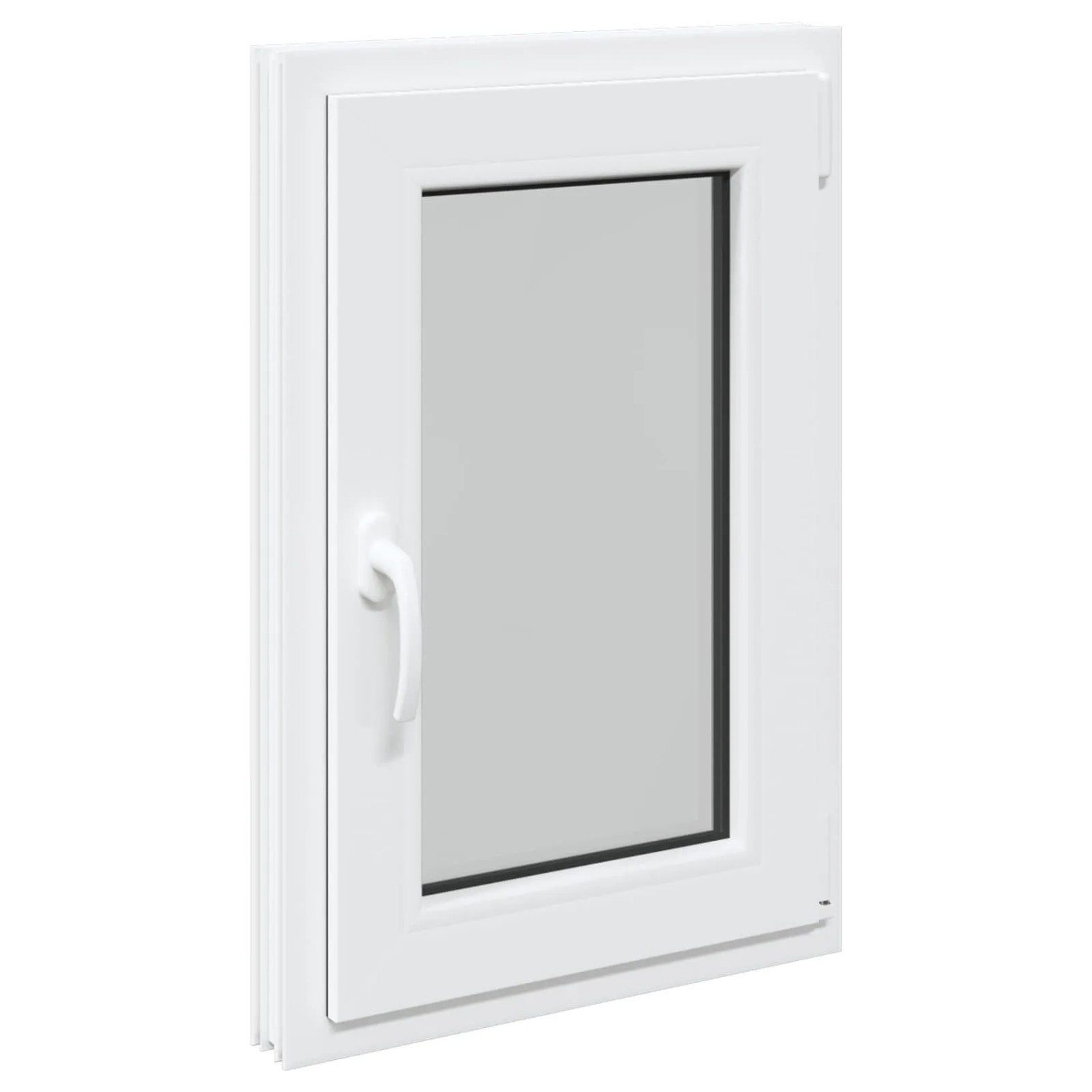 vidaXL Kellerfenster RISOR Weiß 50 x 75 cm PVC und Glas 42047228