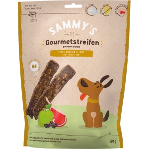 Bosch Hunde-Fleischstreifen mit Hühnchen und Lamm, 180g Packung.
