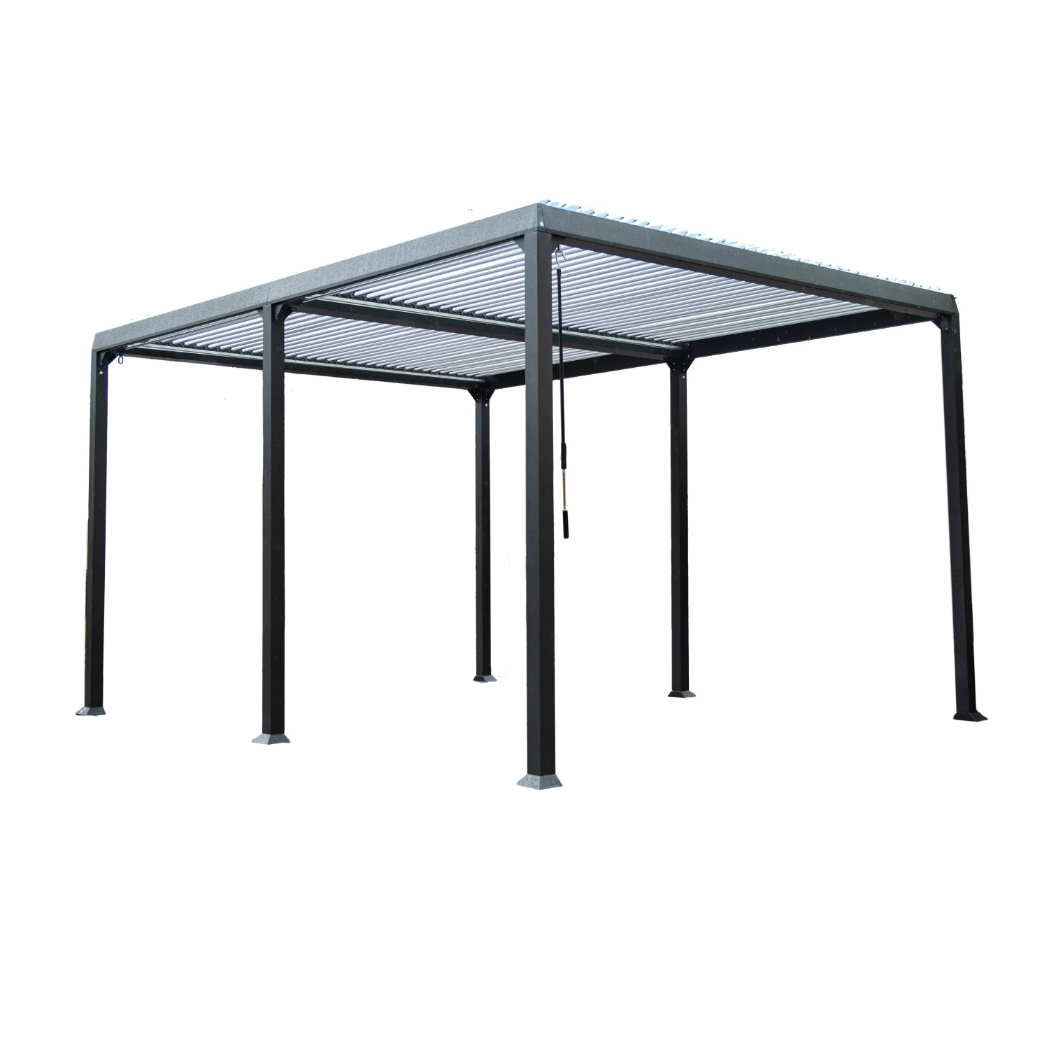 Home Deluxe Pavillon Cannes mit Lamellendach, pulverbeschichtetes Aluminium, 400x303x223 cm.