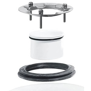 Bette Ablaufgarnitur Scope 90 mm in Weiß für flache Duschwannen.