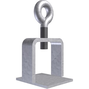 Schake Schilderklemme, feuerverzinkt, ohne Ösen und Haken zur Befestigung von Schildern.