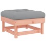 Gartenhocker/Couchtisch aus Douglasie mit grauem Kissen, Teil des vidaXL Garten-Lounge-Sets