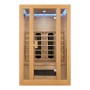 Artsauna Infrarotkabine Nyborg S120K mit Hemlockholz und Glasfront. Wärmekabine für 2 Personen.