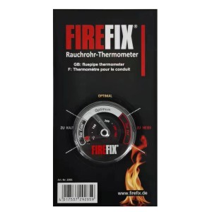 Firefix Rauchrohr-Thermometer zur Kontrolle der Rauchgastemperatur für Kamin und Ofen.