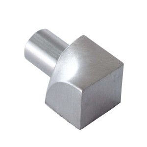 Dalsys Inneneck für Fliesenschiene, Viertelkreis, 10mm, Edelstahl gebürstet.