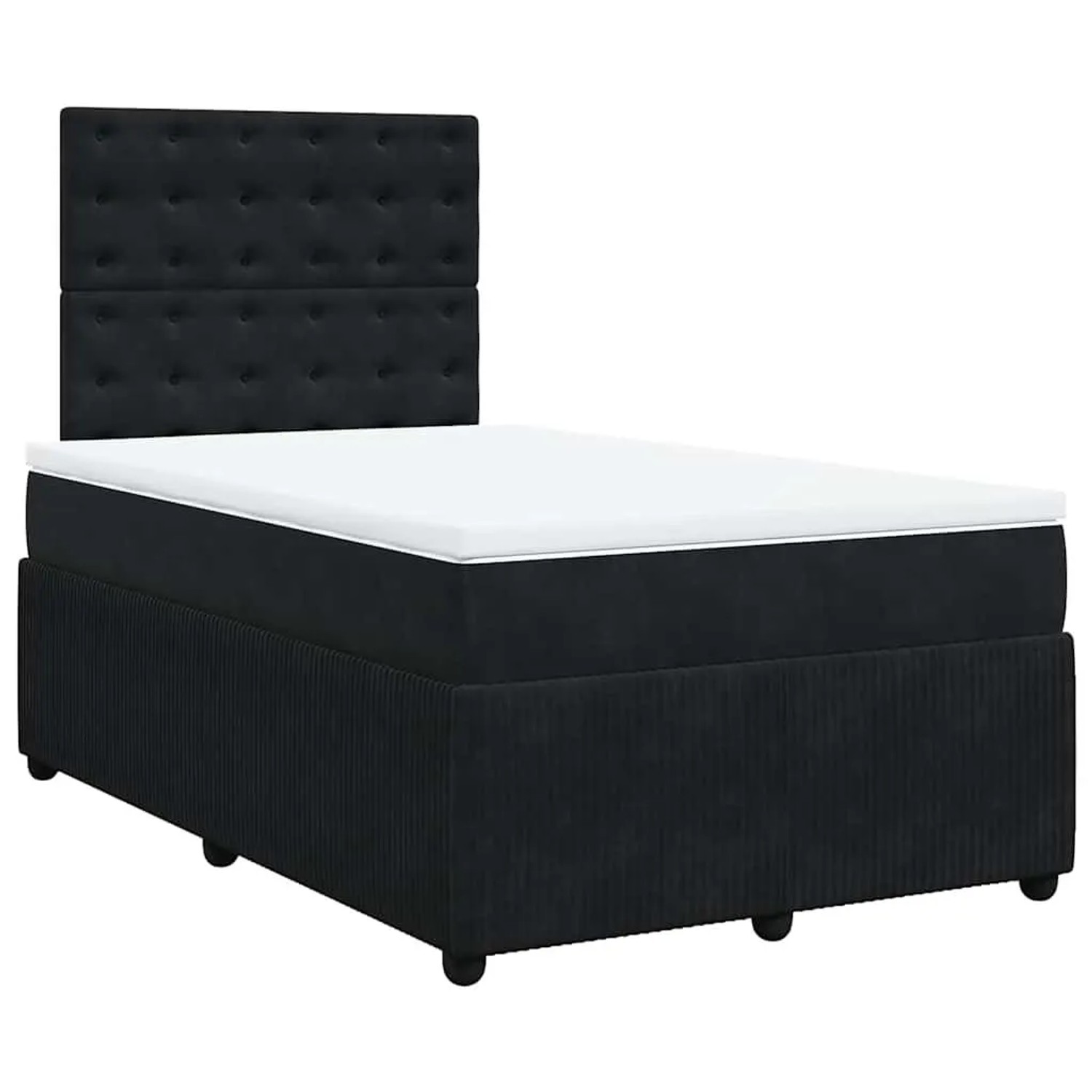 vidaXL Boxspringbett mit Matratze Schwarz 120x190 cm Samt 3294600 günstig online kaufen