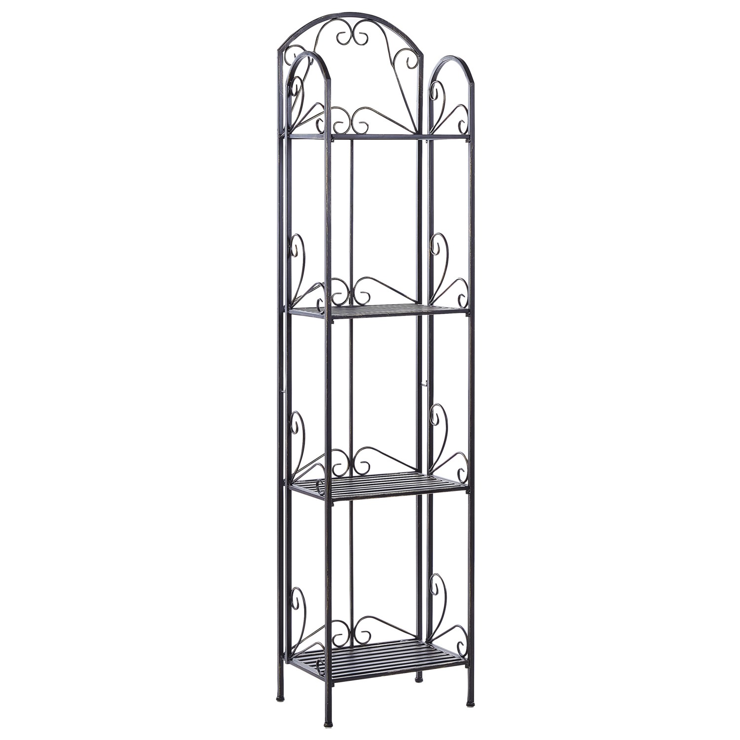Beliani Badezimmerregal VALDIVIA Schwarz 27x40x166 günstig online kaufen