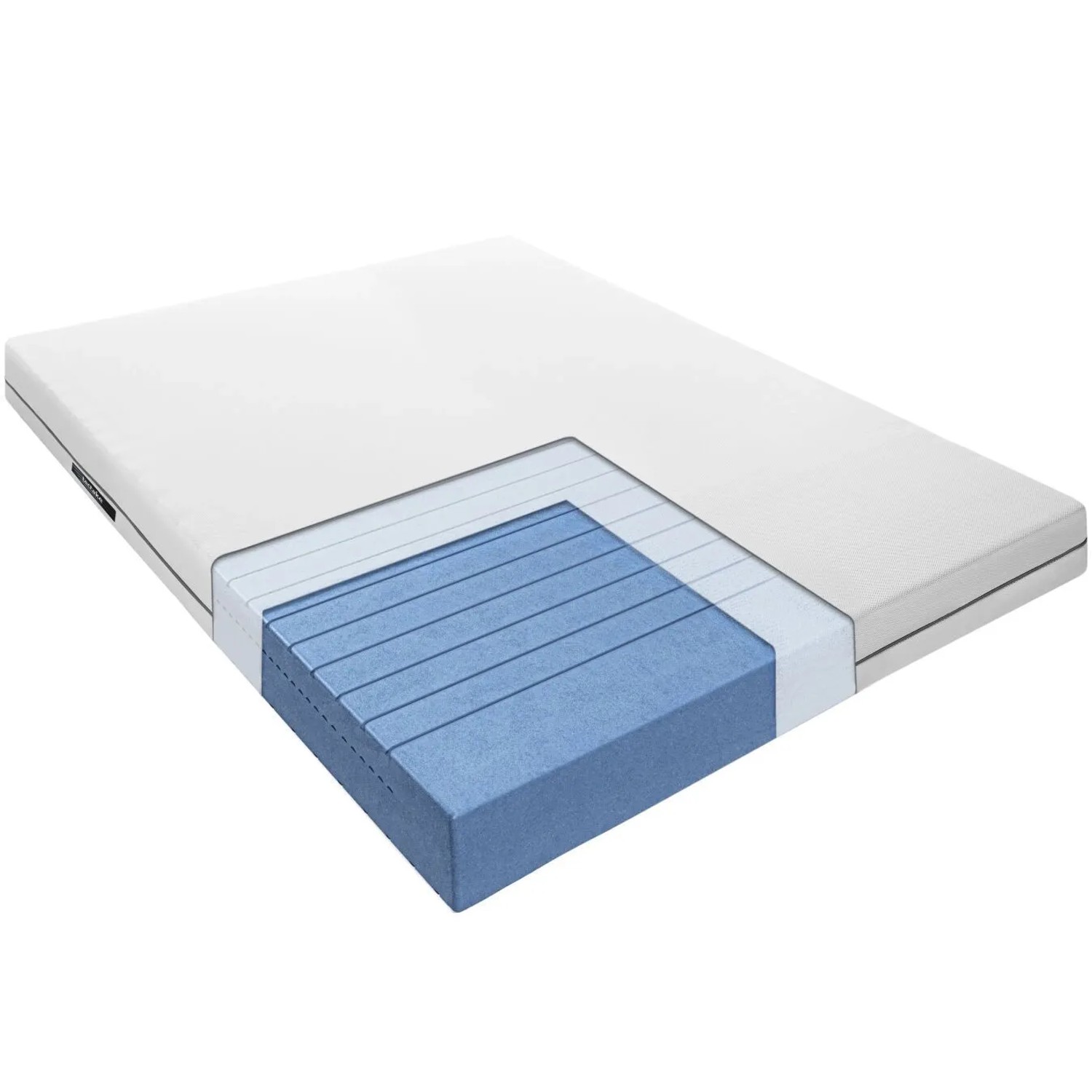 Tectake Matratze Sky Verschiedene Größen Komfortschaum Mit 2 Härtegraden  H2   H3   200 x 140 x 18 cm Weiß