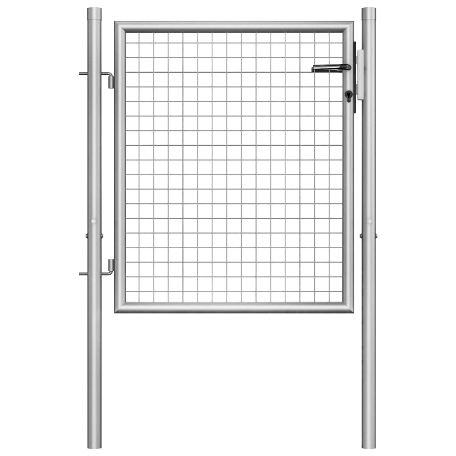 vidaXL Gartentor Verzinkter Stahl 105 x 75 cm Silber 144755 günstig online kaufen
