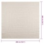 vidaXL Teppich ZIZUR Creme 200x200 cm Jute-Optik Indoor und Outdoor 4010367_9