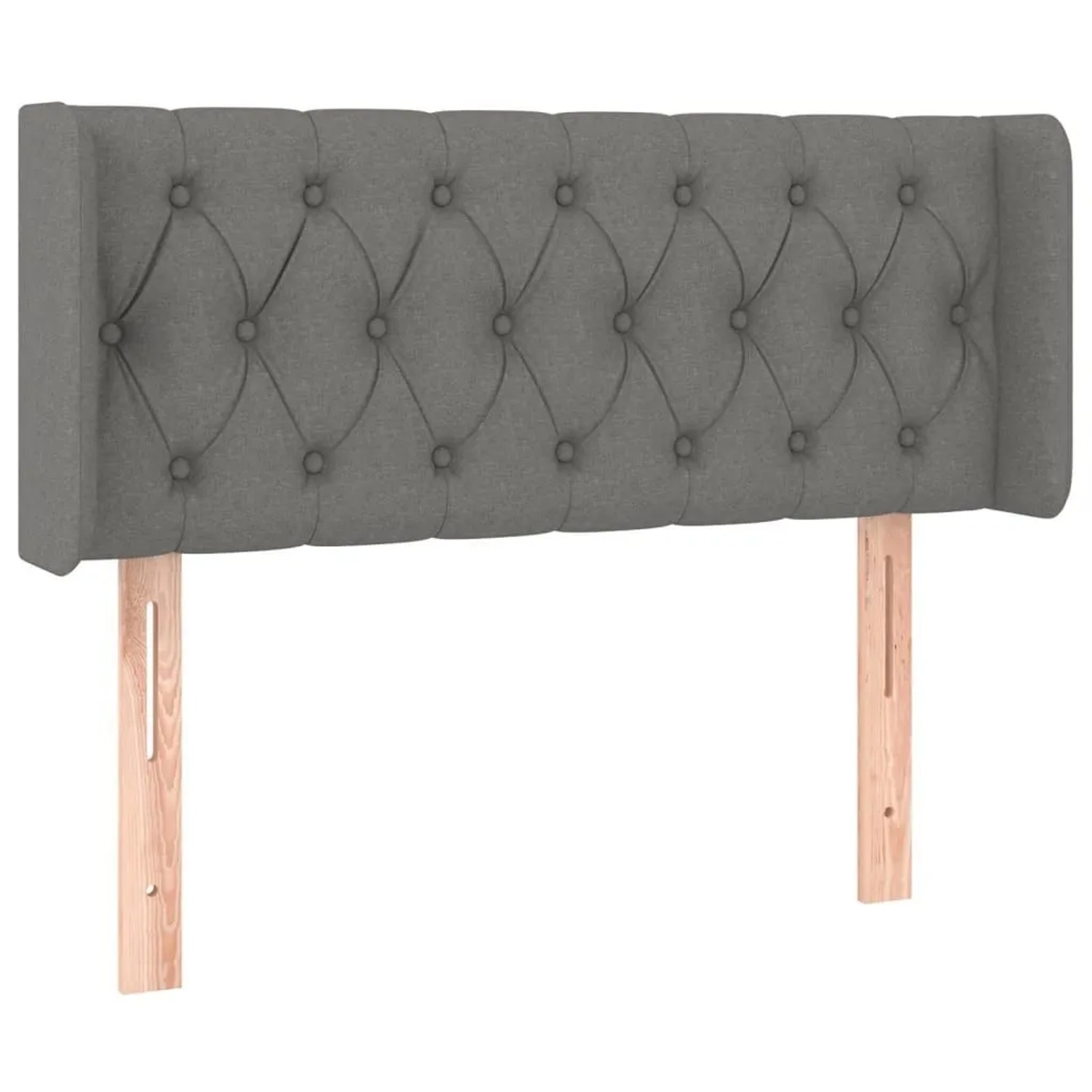 vidaXL Kopfteil mit Ohren Dunkelgrau 93x16x78/88 cm Stoff 3119087