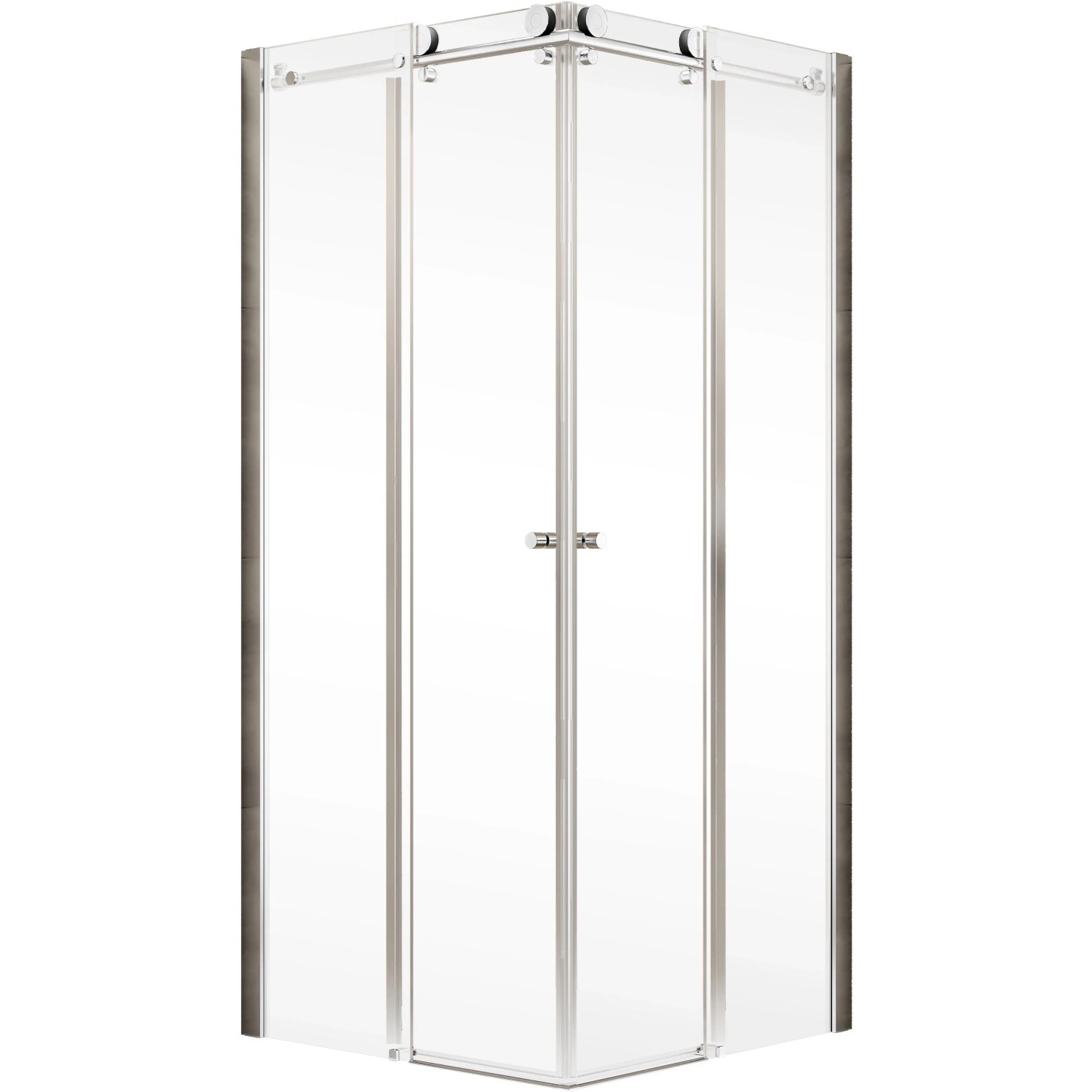 Schulte Eckeinstieg Schiebetür MasterClass, Chromoptik, 90x90x200 cm, mit Sicherheitsglas.