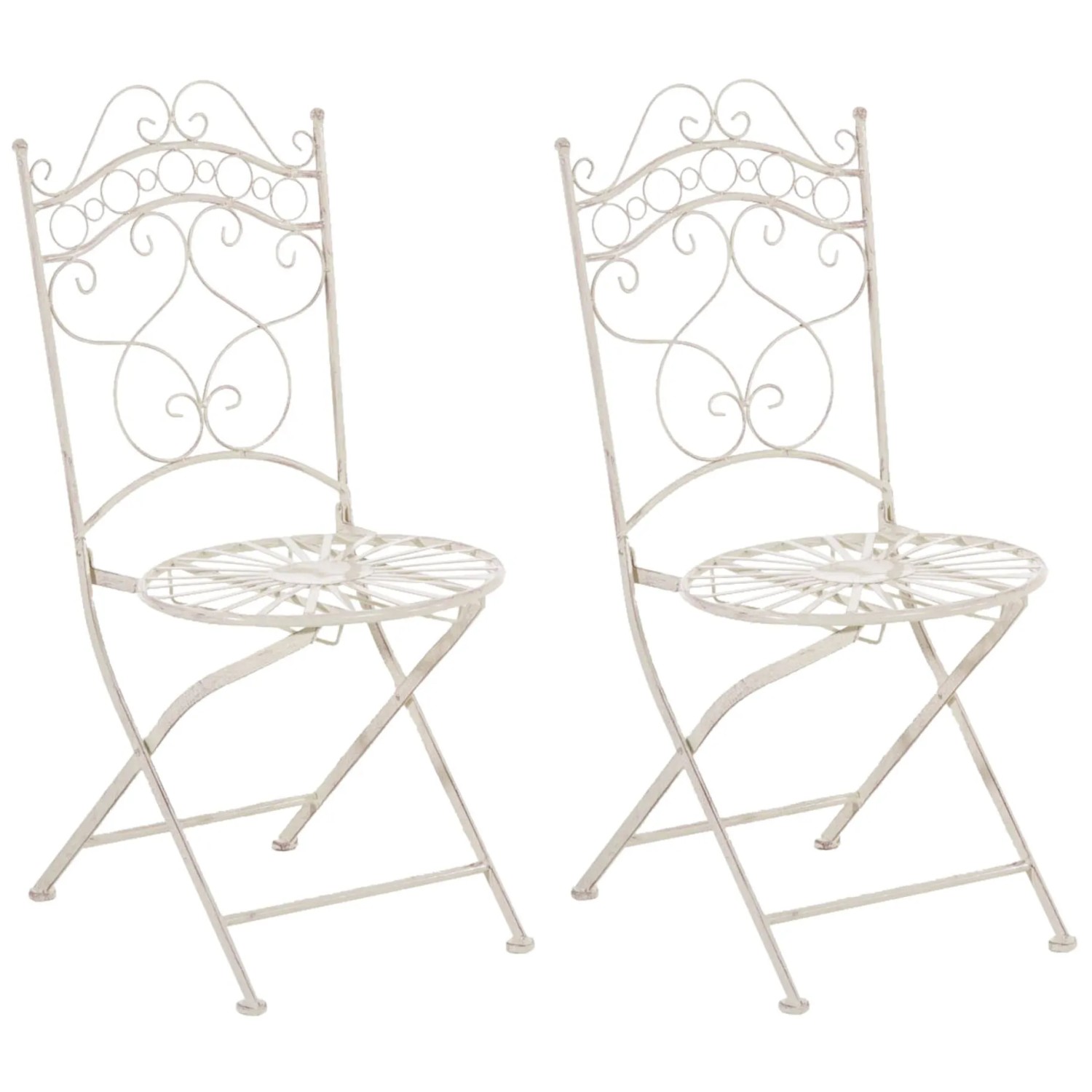 CLP 2er Set Stühle Indra Antik-Creme