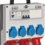Brennenstuhl Wand-Baustromverteiler CEE IP44 16A lichtgrau mit FI-Schalter für Baustelle & Werkstatt.