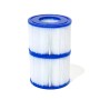 Bestway Filterkartuschen Größe VI, 2er-Pack für Lay-Z-Spa Whirlpool, Lamellenfilter mit blauem Rand.
