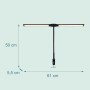 Relaxdays Schreibtischlampe Metall Schwarz Klemmbar LED 50 cm x 61 cm x 5,5 cm_4