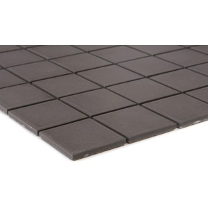 Mosaikmatte Keramik, Antislip, Schwarz, 30,6x30,6 cm. Rutschfeste Fliesen für Bad und Dusche.