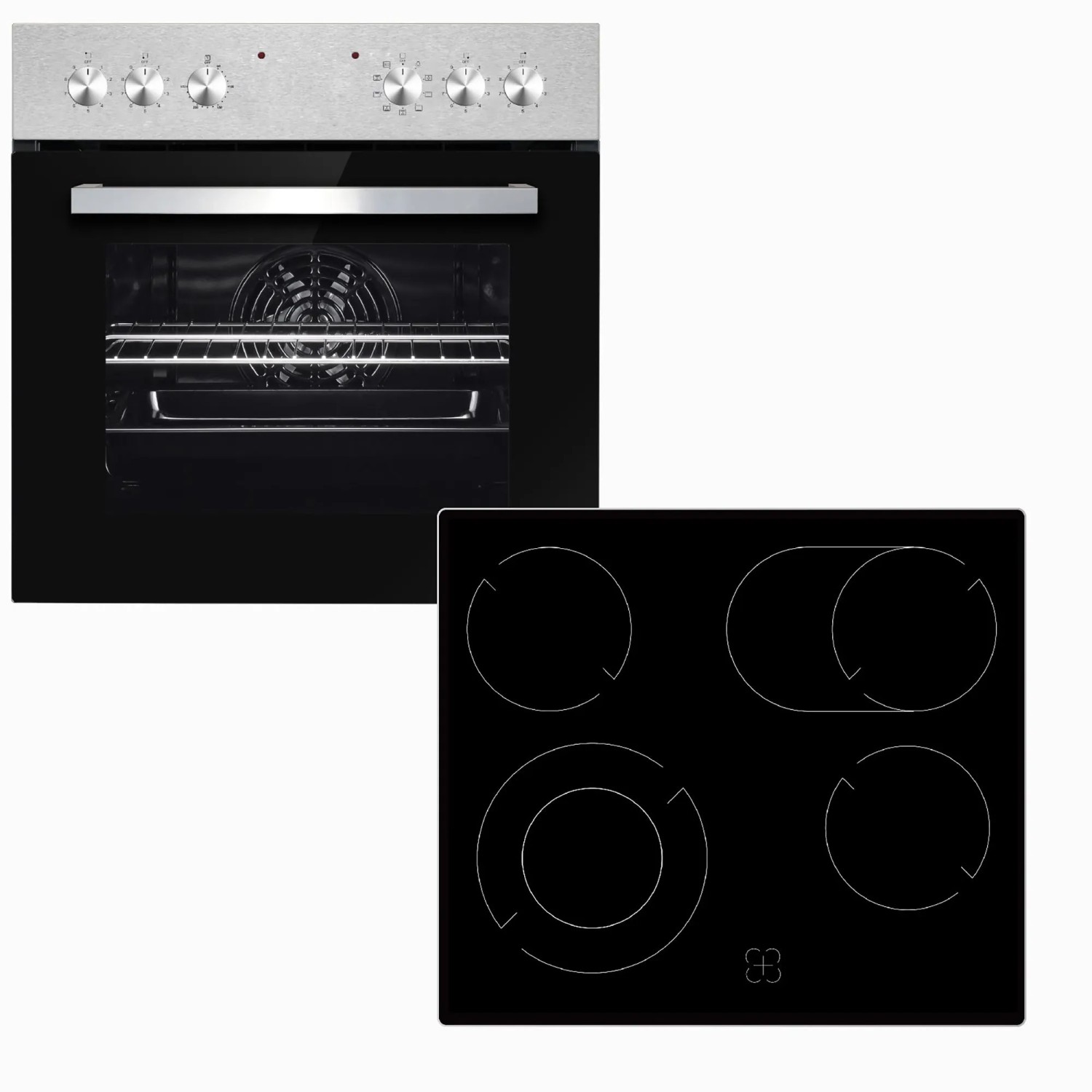 PKM Einbauherdset EHS7-2KBIX Edelstahl