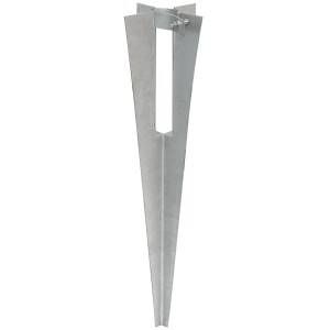 Niederberg Metall Einschlagbodenhülse, 50 cm, Ø 36 mm, feuerverzinkt für Zaunbau.