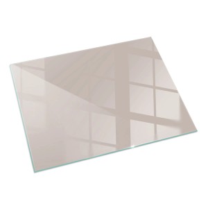 Tulup Glasplatte für Kamin Beige Funkenschutzplatte Kaminöfen Rechteck 120x80 cm Beige Glasplatte für Kamin Glasplatte unter Kaminöfen