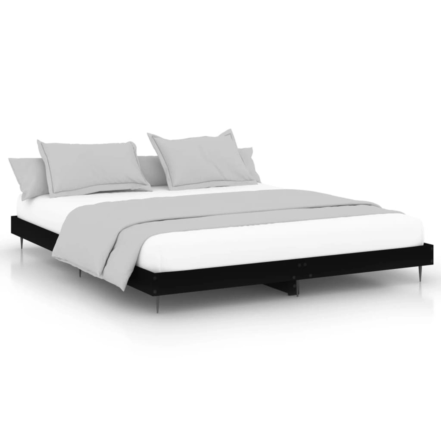 vidaXL Bettgestell ohne Matratze Schwarz 160x200 cm Holzwerkstoff 832230 günstig online kaufen
